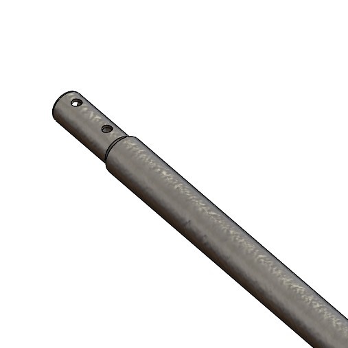 Steel tube, galvanized swaged Ø 27/1,5 - 6500 mm - 