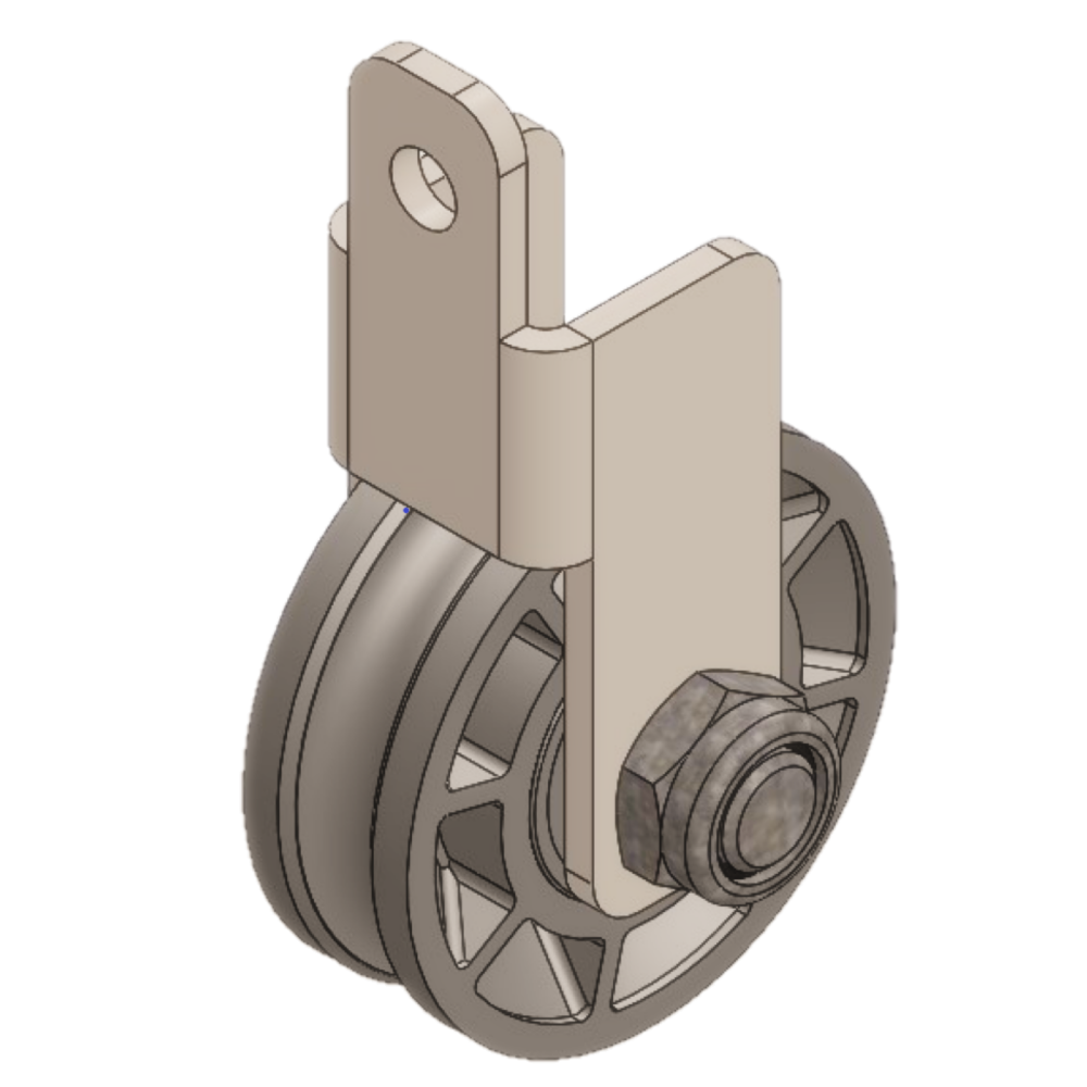 Cable Pulley Ø 52 mm / Ø 4 mm - with steel bracket 