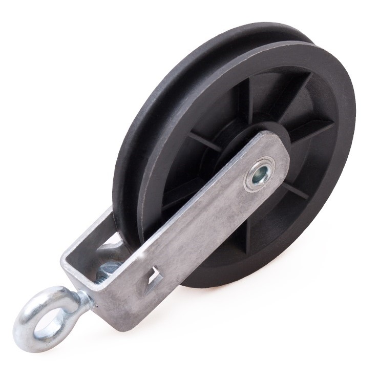 Cable pulley 90with eye-bolt metric M 8,ball bearing