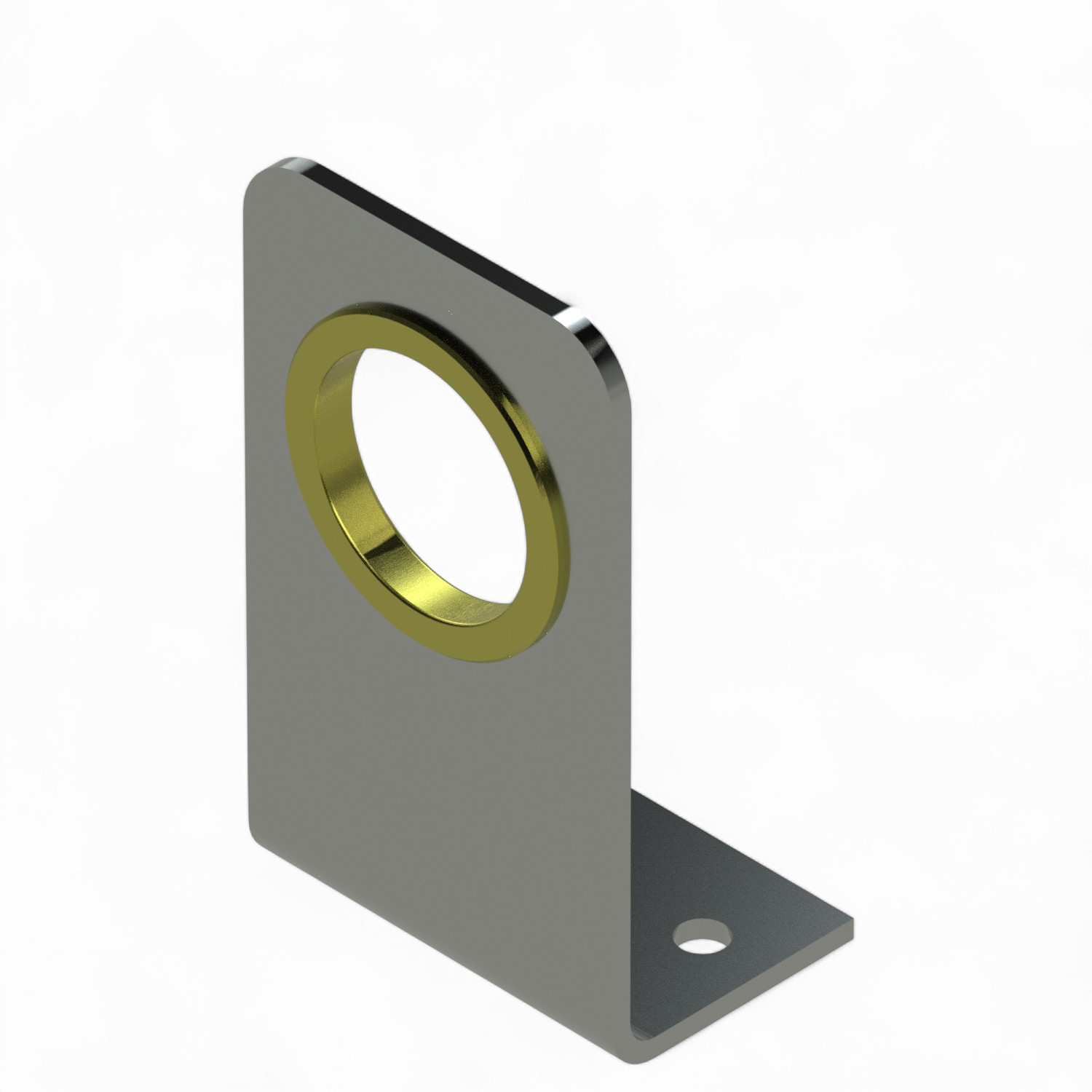 piastra di supporto in alluminio, angolata 1" – altezza al centro del tubo 40 mm piastra di supporto in alluminio, angolata 1" – altezza al centro del tubo 40 mm