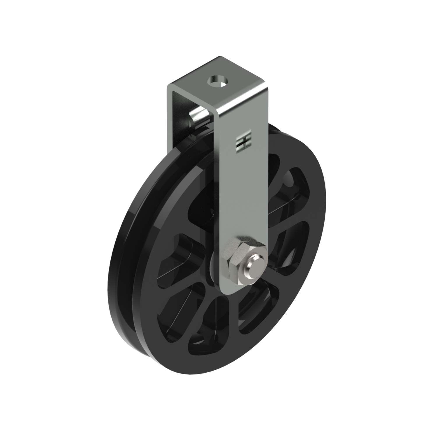 Polea 100 mm con arco, anillos interiores alargados Polea 100 mm con arco, anillos interiores alargados