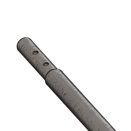 Stahlrohr Sendzimier-verz., verjüngt 1'' /2,5mm - L= 6,50 m - Bund = 81 Stg.