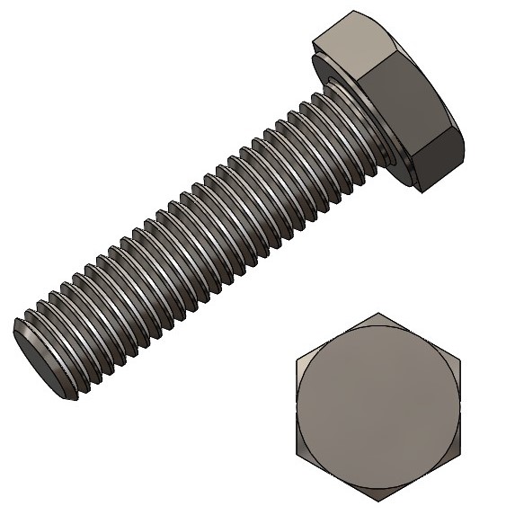 42100104_6kt_Schraube_M6x35.jpg Tornillo hexagonal M6 x 35 galvanizado DIN 933 / ISO 4017 - Unidad de embalaje: 100 piezas.