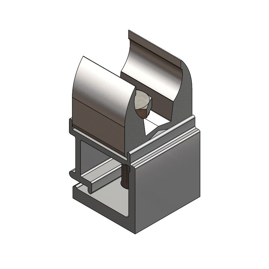 03200000_Alu_Sattelklemme_19_Klemmteil_26.jpg Clip a sella in alluminio 19 mm + elemento di serraggio 26 mm - premontata con vite M6 x 35 - VPE: = 100 pz.