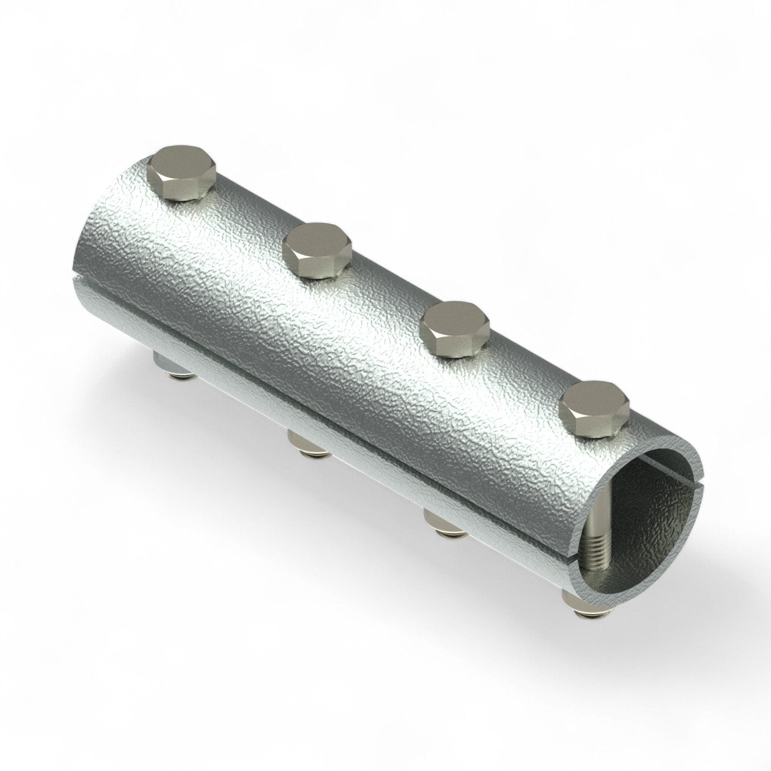 Raccordi per tubo 1" in acciaio comprese viti M 8x50 Confezione - 25 Set Raccordi per tubo 1" in acciaio comprese viti M 8x50 Confezione - 25 Set