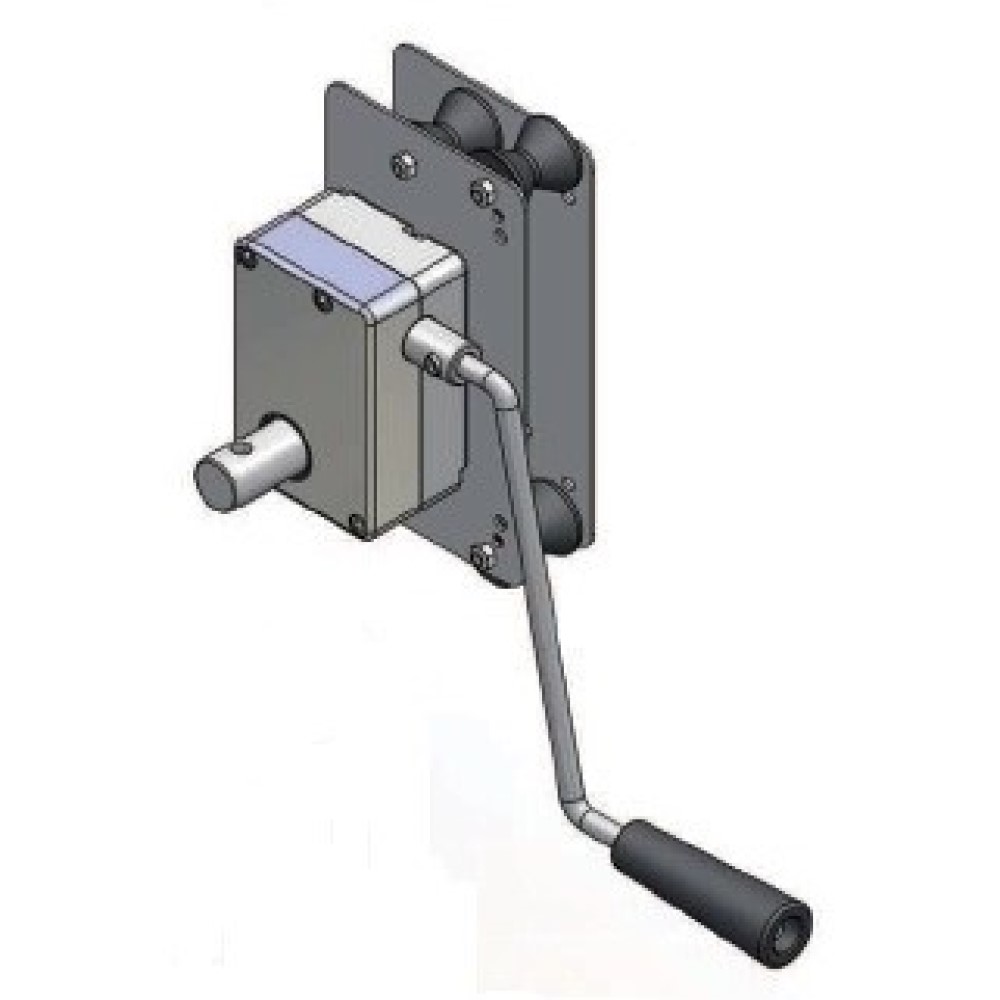 25000505_Handantrieb_r5.jpg Handantrieb R5, mitlaufend - mit Führungsschlitten für 27/32/33 mm Rohr - und Handkurbel