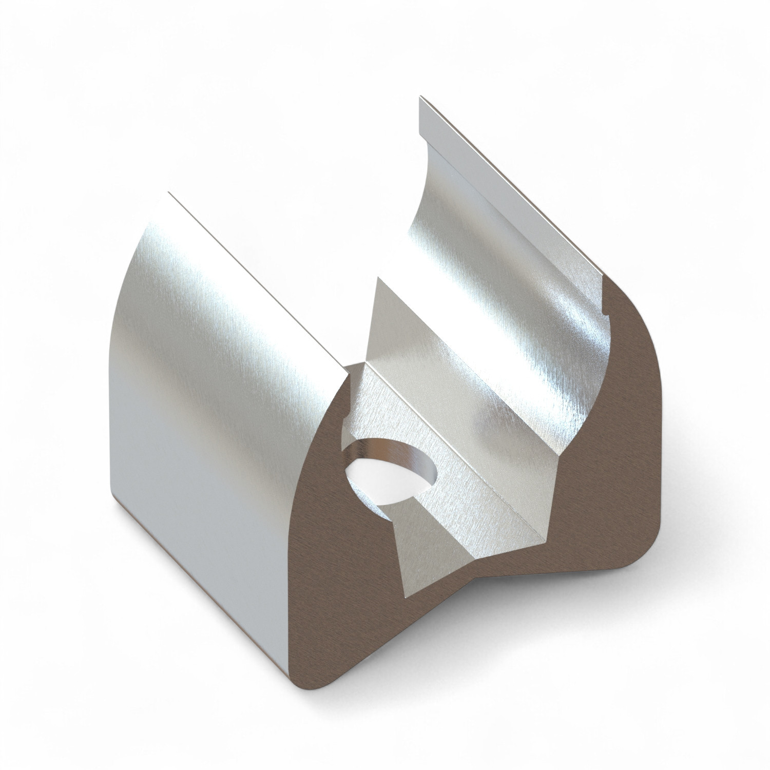 Clip a sella in alluminio / 19 mm parte superiore Clip a sella in alluminio / 19 mm parte superiore