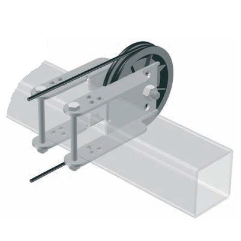 Seilrolle 90 mit Universalhalter 50 x 50