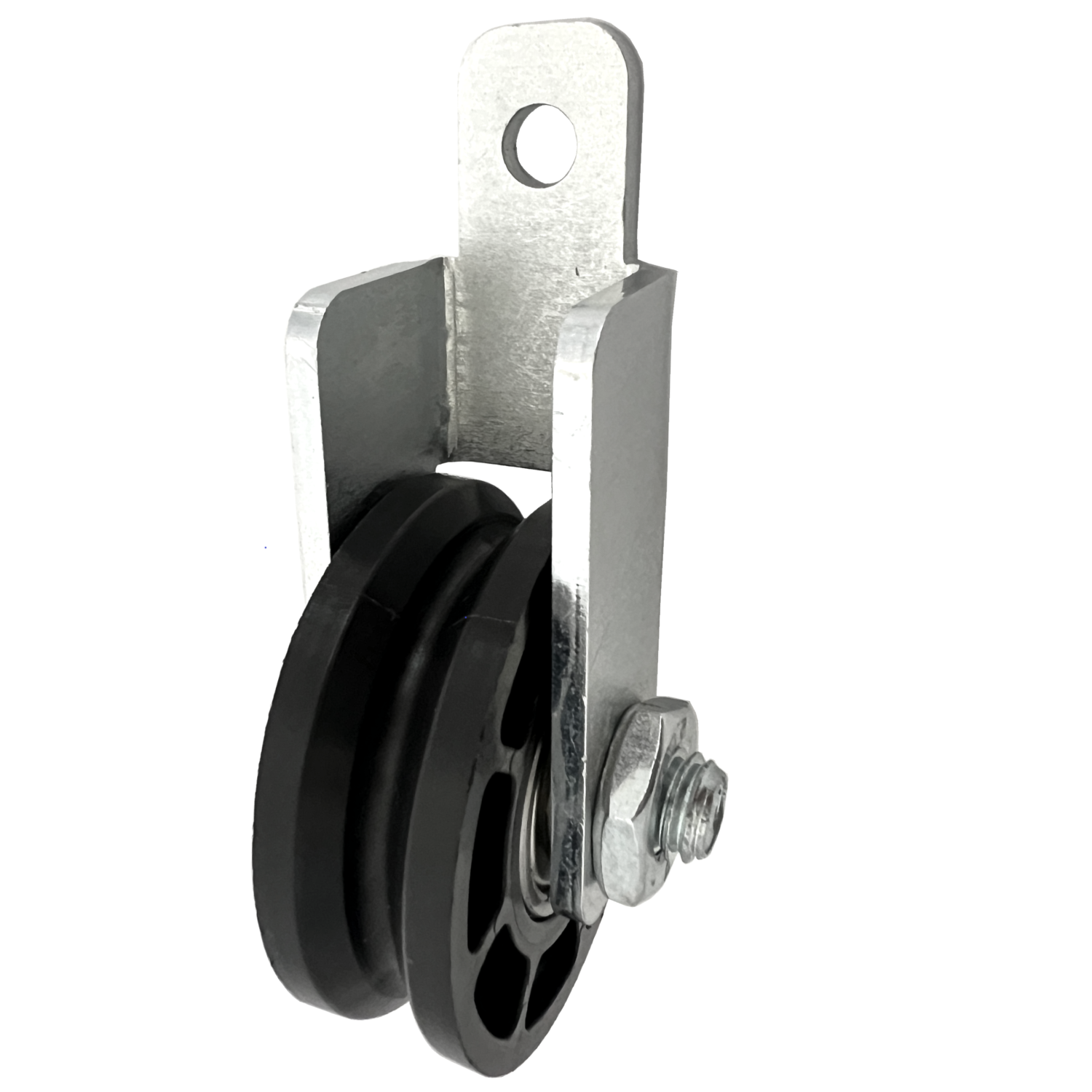 Cable pulley 52/4 mm with holder for lifting / lowering heater - PU = 1 pcs