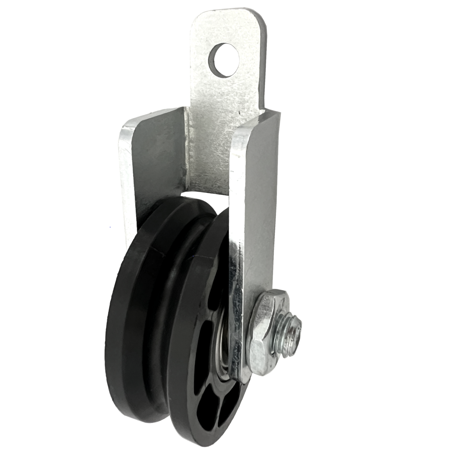 Cable pulley 52/4 mm with holder for lifting / lowering heater - PU = 1 pcs Cable pulley 52/4 mm with holder for lifting / lowering heater - PU = 1 pcs