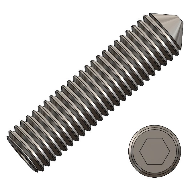 Perno filettato M8×10 zincato DIN 916 Perno filettato M8×10 zincato DIN 916