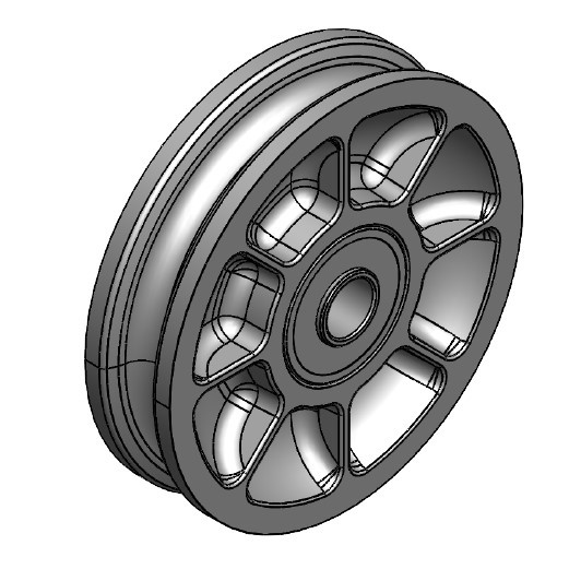 Seilrolle 75/8 mit Kugellager oder Gleitlager Seilrolle 75/8 mit Kugellager oder Gleitlager