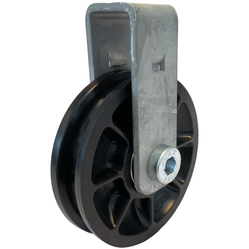 Cable Pulley 75/8 with clamp - double ball bearing